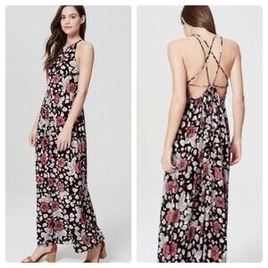 Ann Taylor Loft strappy back floral maxi sundress size XS NWT